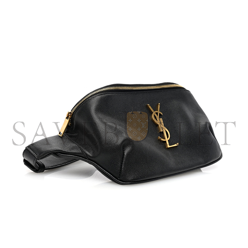 YSL CASSANDRE CLASSIC BELT BAG IN GRAIN DE POUDRE EMBOSSED LEATHER 589959DME0W1000 (25*14*3.5cm)
